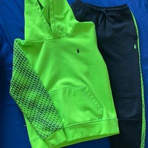 Polo Ralph Lauren Green & Black Sweatsuit Size 7